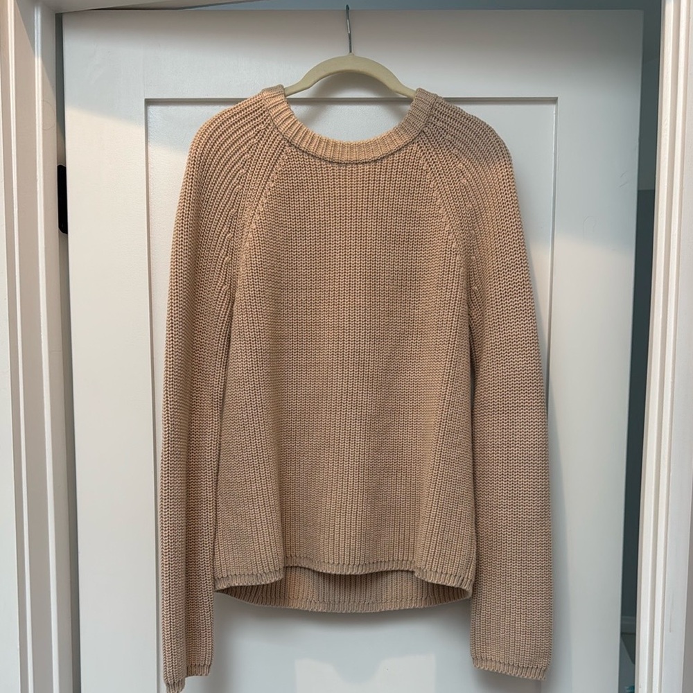 Jenni Kayne Cotton Fisherman Sweater in Oatmeal